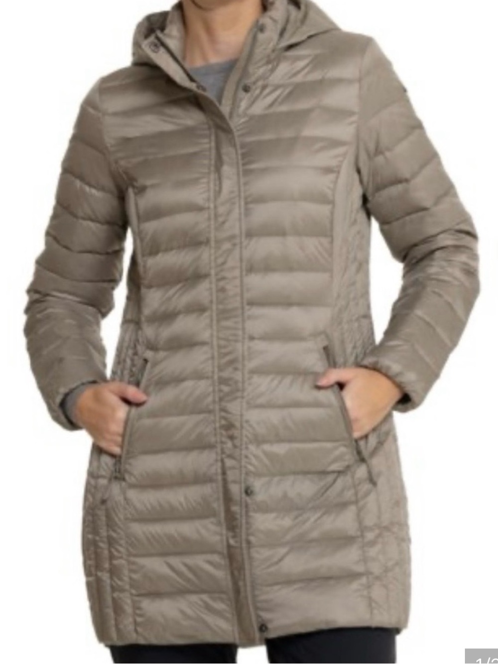 32 Degrees Women's Long Down Jacket - Laurel Oak